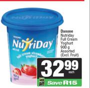Danone Nutriday Full Cream Yoghurt Assorted-900g
