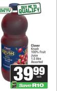 Clover Krush 100% Fruit Juice Assorted-1.5L