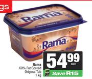 Rama 60% Fat Spread Original Tub-1Kg