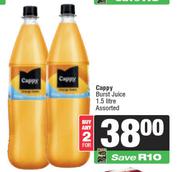 Cappy Burst Juice Assorted-For 2 x 1.5L