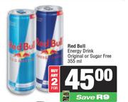 Red Bull Energy Drink Original Or Sugar Free-For 2 x 355ml