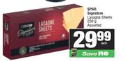 Spar Signature Lasagna Sheets Assorted-250g Each