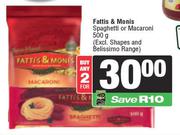 Fatti's & Moni's Spaghetti Or Macaroni-For 2 x 500g