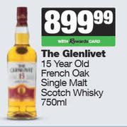 The Glenlivet 15 Year Old French Oak Single Malt Scotch Whisky-750ml