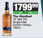 The Glenlivet 18 Year Old Single Malt Scotch Whisky-750ml