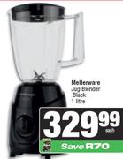 Mellerware Jug Blender Black 1Ltr