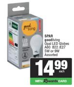 Spar Goodliving Opal LED Globes A60 B22/E27 (5W Or 9W) Assorted-Each