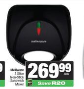 Mellerware 2 Slice Non-Stick Sandwich Maker
