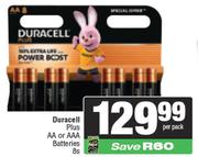 Duracell Plus AA Or AAA Batteries-8 Per Pack