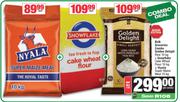 Golden Delight Rice 10kg + Snowflake Cake Wheat Flour 10kg + Nyala Super Maize Meal 10kg-For All 