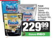 Finish Dishwashing Tablets Ultimate 45s, Quantum 50s, Or Regular 56s Assorted-Per Pack