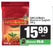 Fatti's & Moni's Macaroni Or Spaghetti-500g