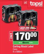 Carling Black Label Cans-For 2 x 6 x 500ml