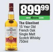 The Glenlivet 15 Year Old French Oak Single Malt Scotch Whisky-750ml
