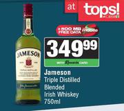 Jameson Triple Distilled Blended Irish Whisky-750ml