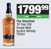 The Glenlivet 18 Year Old Single Malt Scotch Whisky-750ml