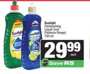 Sunlight Dishwashing Liquid-750ml Each