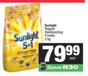 Sunlight Regular Hand Washing Powder-3Kg