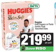 Huggies Gold Diapers Or Pants Jumbo Pack Assorted Sizes-Per Pack