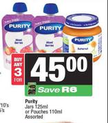 Purity Jars 125ml Or Pouches 110ml Assorted-For 3
