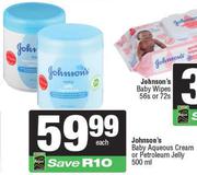 Johnson's Baby Aqueous Cream Or Petroleum Jelly-500ml
