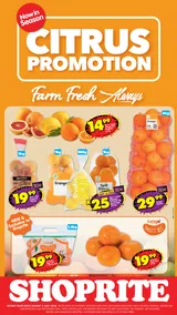 Shoprite Western Cape : Citrus Promotion (22 June - 05 July 2026)