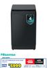 Hisense 14Kg Top Loader Black Washing Machine WT3K1423UB 10302919