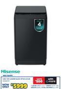 Hisense 14Kg Top Loader Black Washing Machine WT3K1423UB 10302919
