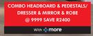 Albany Headboard & Pedestals/Dresser & Mirror & Robe