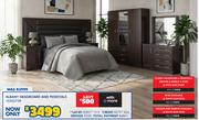 Albany Headboard & Pedestals/Dresser & Mirror & Robe
