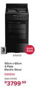 Defy 50cm x 60cm 4 Plate Electric Stove DSS554 836655