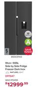 Defy 91cm|555Ltr Side By Side Fridge Freezer (Dark Inox Nature Light) DFF647 850031143
