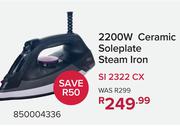 Defy 2200W  Ceramic Solepalte Steam Iron SI2322 CX 850004336