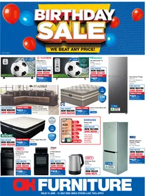 OK Furniture Namibia : Birthday Sale (15 June - 12 July 2026)