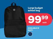 Large Budget School Bag-Each
