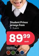 Student Prince Jerseys 5-6 Years (Priced From)