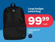 Large Budget School Bag In Navy