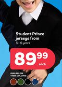 Student Prince Jerseys 5-6 Years (Priced From)