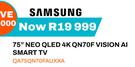Samsung 75" Neo QLED 4K QN70F Vision AI Smart TV QA75QN70FAUXXA