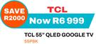TCL 55" QLED Google TV 55P8K