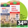 Spar Full Cream Or Low Fat Ultr Pasteurised Fresh Milk-2L
