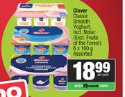 Clover Classic Smooth Yoghurt-6 x 100g Per Pack