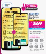 2 x Samsung Galaxy A26 128GB Smartphone-On Red Flexi 170 + Red Flexi 90