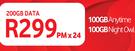 Vodacom Data Sim-200GB Data