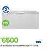 KIC 570Ltr WHT Deep Fridge/Freezer KCG570/KCG575 20-137