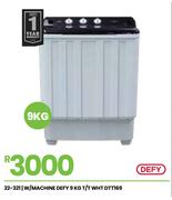 Defy 9Kg T/T WHT Washing Machine DTT169 22-321
