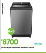Hisense 18Kg T/L W/Machine WT3I1823UB 22-356