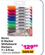 Kores K-Marker Whiteboard Markers 7 + 3 Free 835804