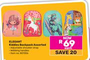 Elegant Kiddies Backpack Assorted 801306-Each