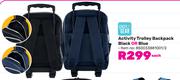 Pen + Gear Activity Trolley Backpack Black Or Blue 850033881001/2-Each